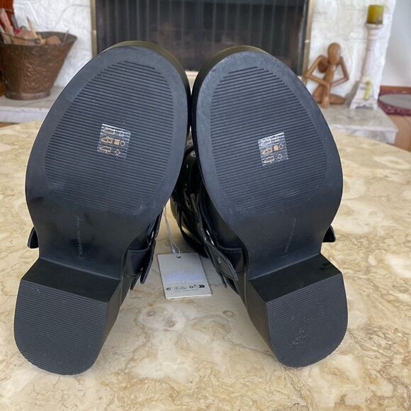 NWT Design Concept Studio Leather Studded Motorcycle Harness Buckle Boots - Picture 13 of 15